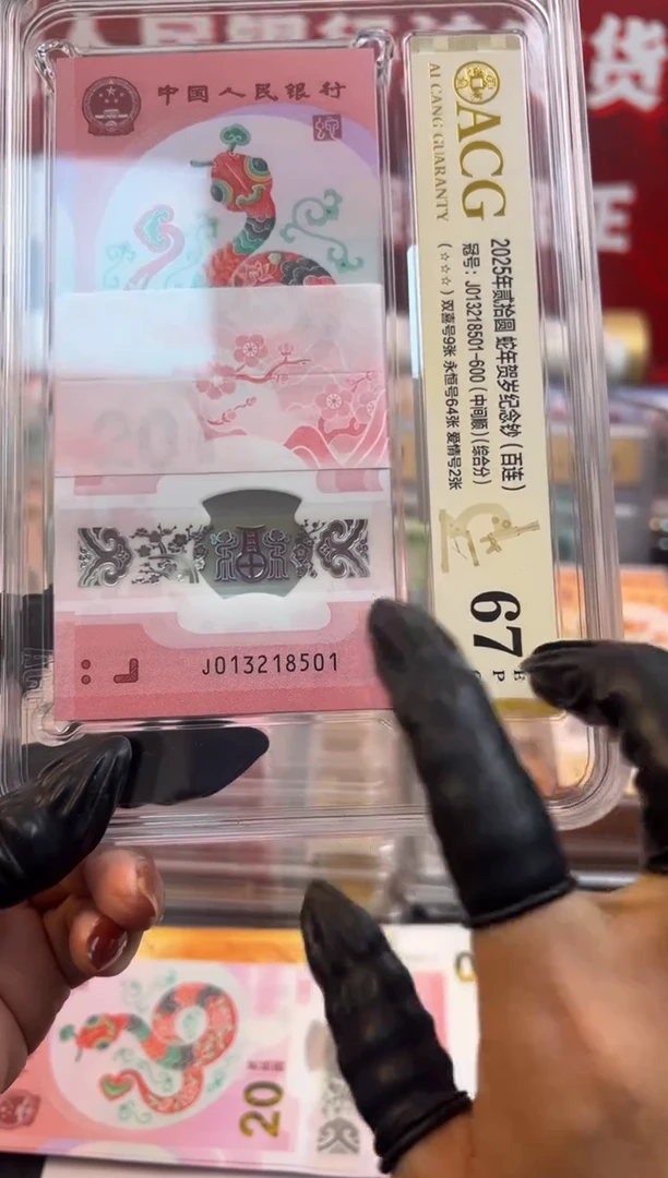 塑料2025年蛇年纪念钞整刀 无47