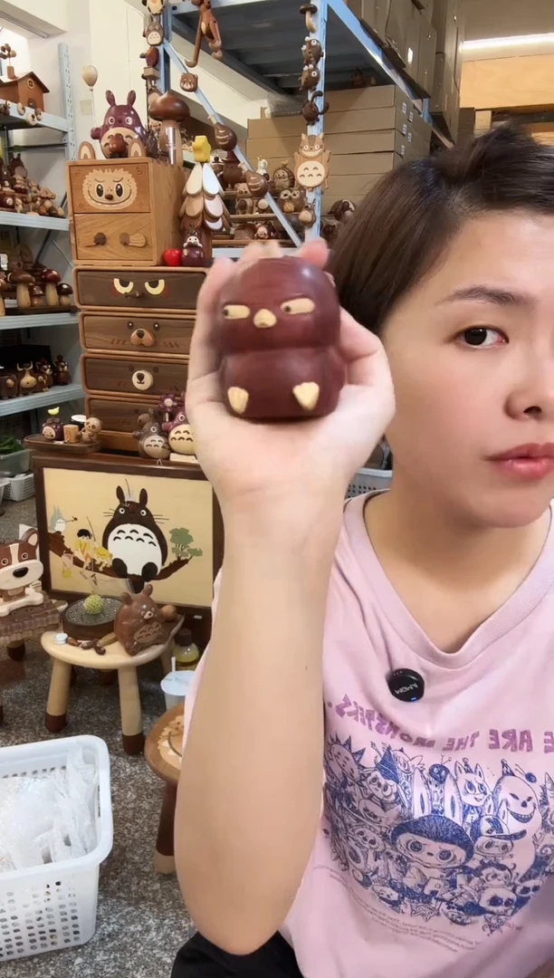 木原木紫色小鸡摆件