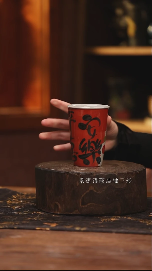 陶瓷 景德镇高温釉下手绘陶瓷@L546@