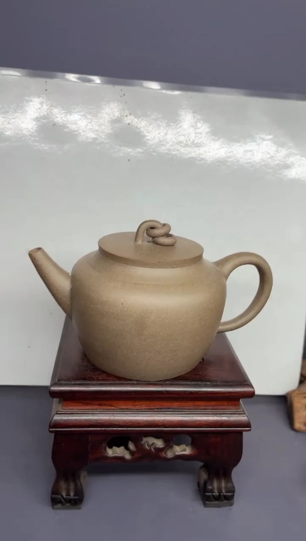 茶壶紫砂岩中泥 平盖双圈