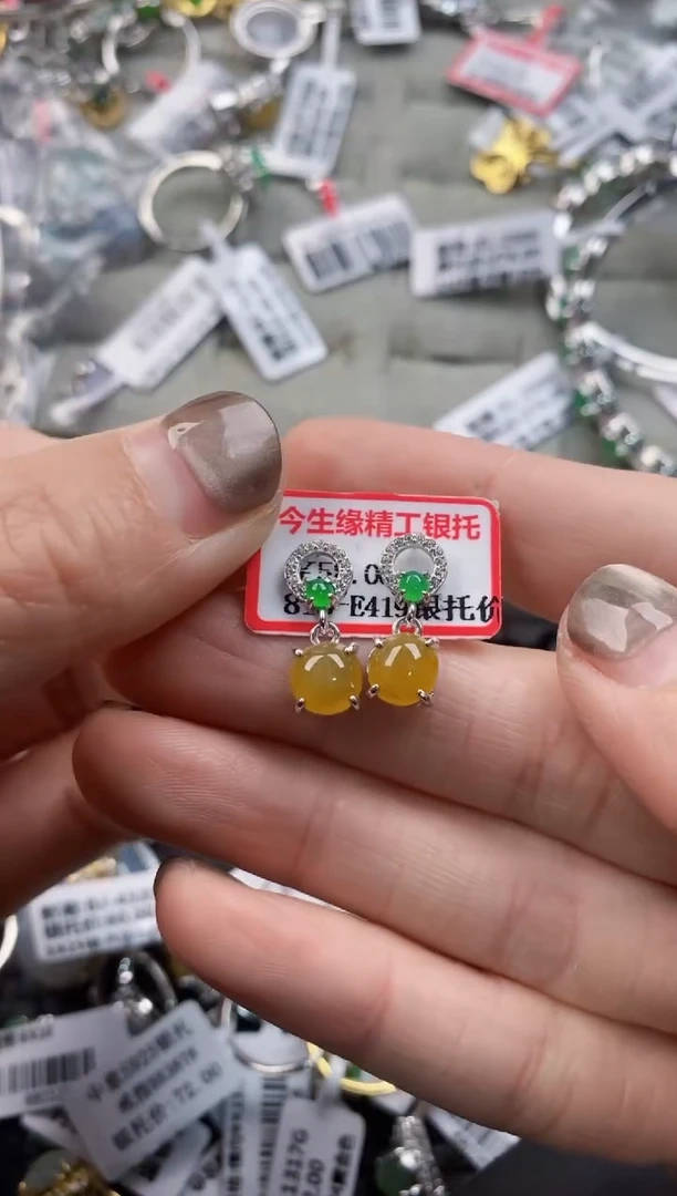 翡翠戒指银S925镶嵌777----10