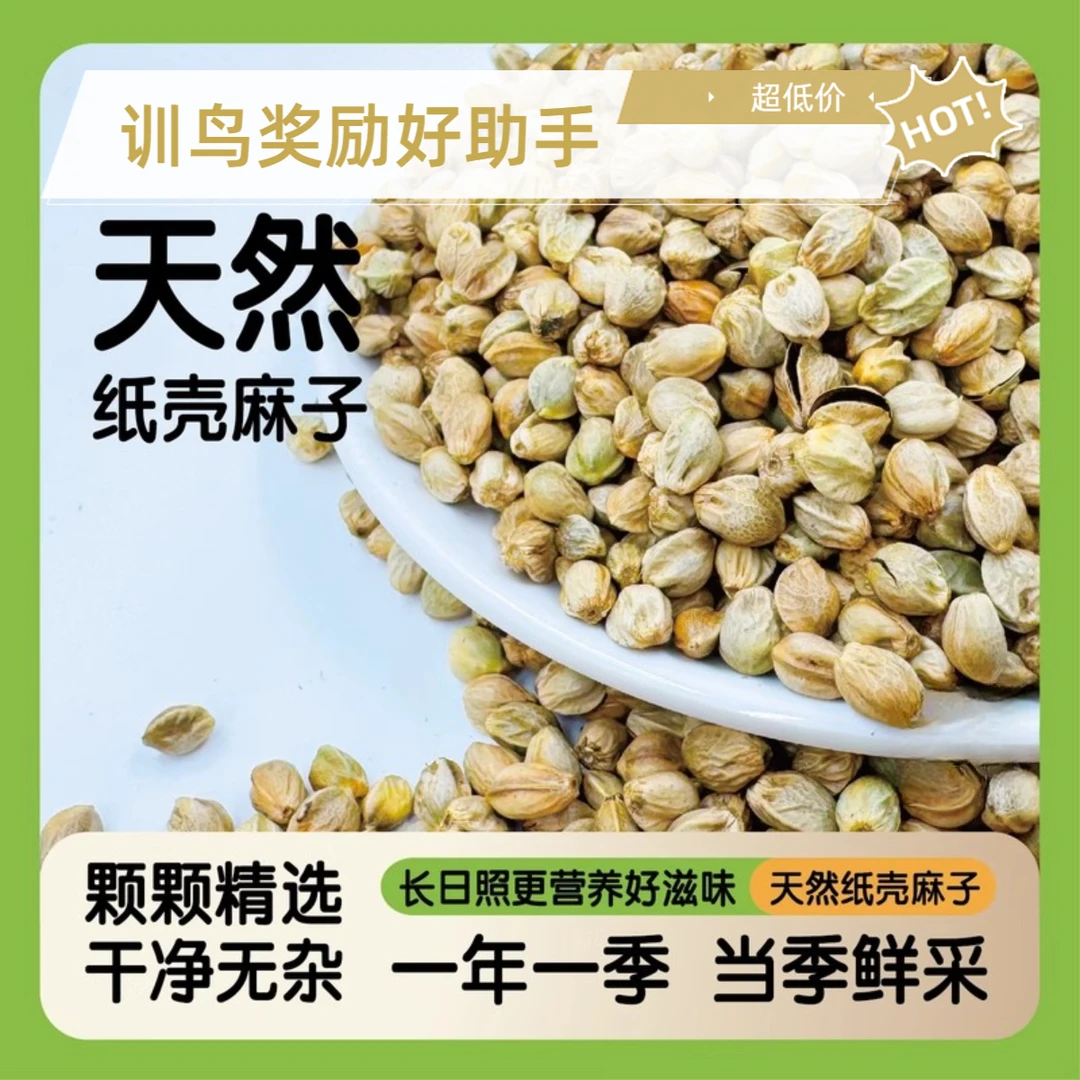 当季新纸壳麻子小太阳和尚专用训练奖励零食牡丹玄凤麻籽鸟粮饲料