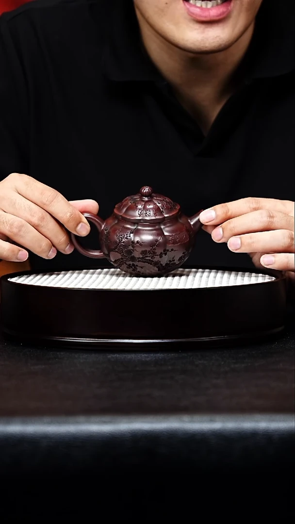 紫砂茶宠宜兴紫砂 梅瓶