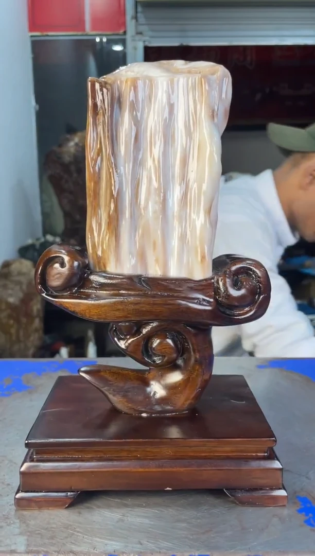 未镶嵌摆件硅化玉34