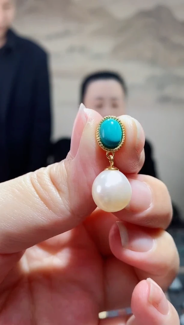 吊坠(不含链)银S925镶嵌淡水珍珠DZ6866