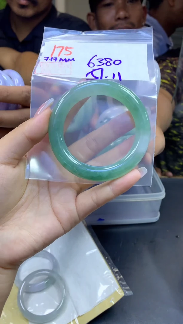 定制翡翠未镶嵌175手镯57+6380元+拍一发一