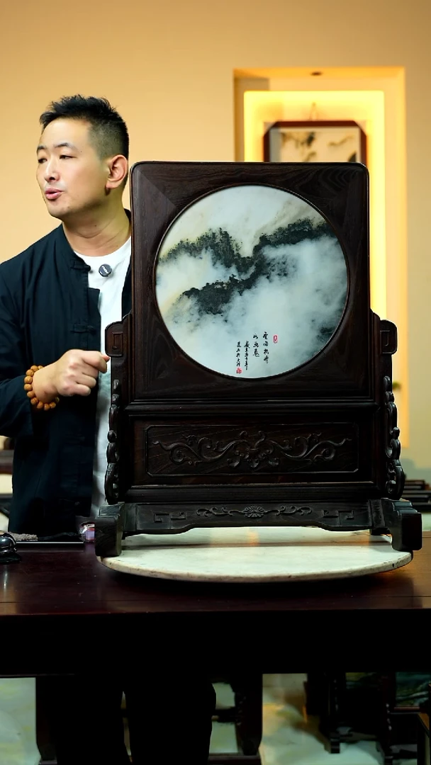 石材胖****发天然云石摆件