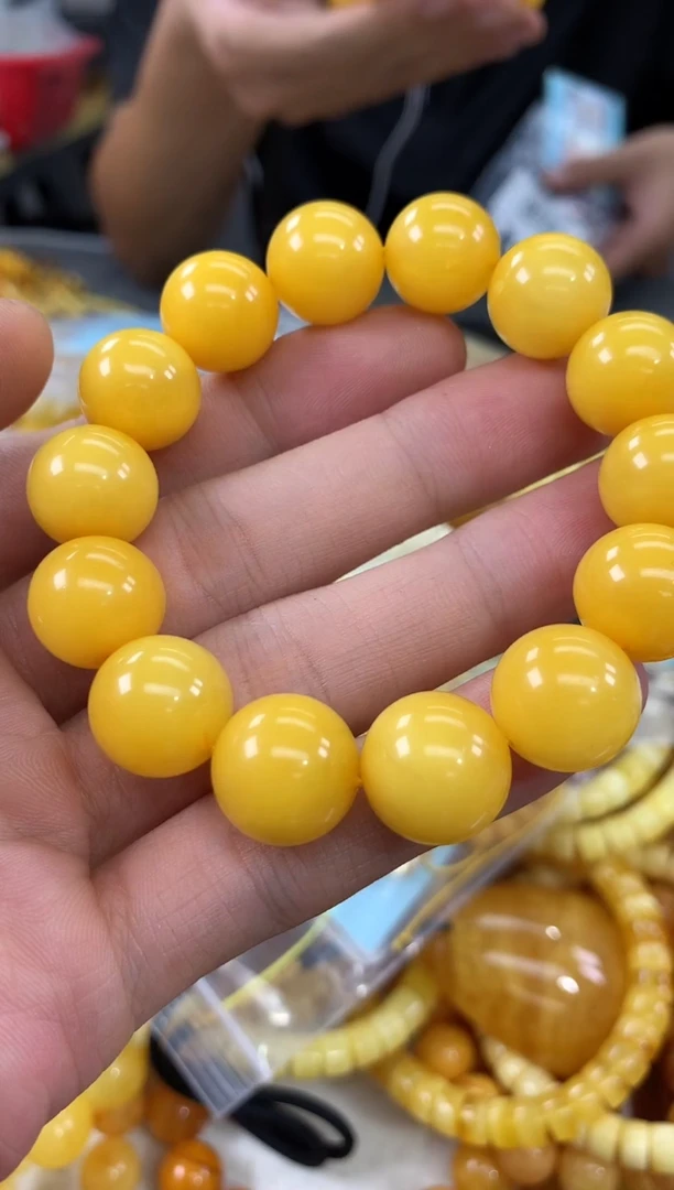 未镶嵌蜜蜡裸石手串