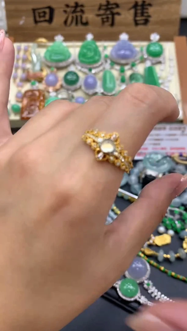 【闪购商品】翡翠戒指18K金镶嵌319-中国好珍宝