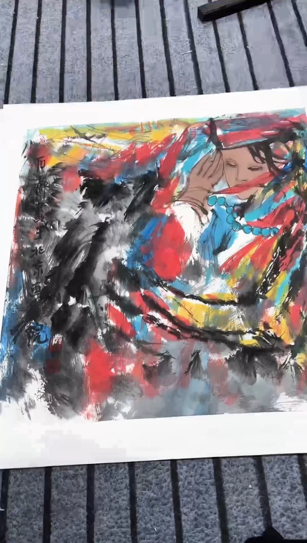 精品国画人物作品