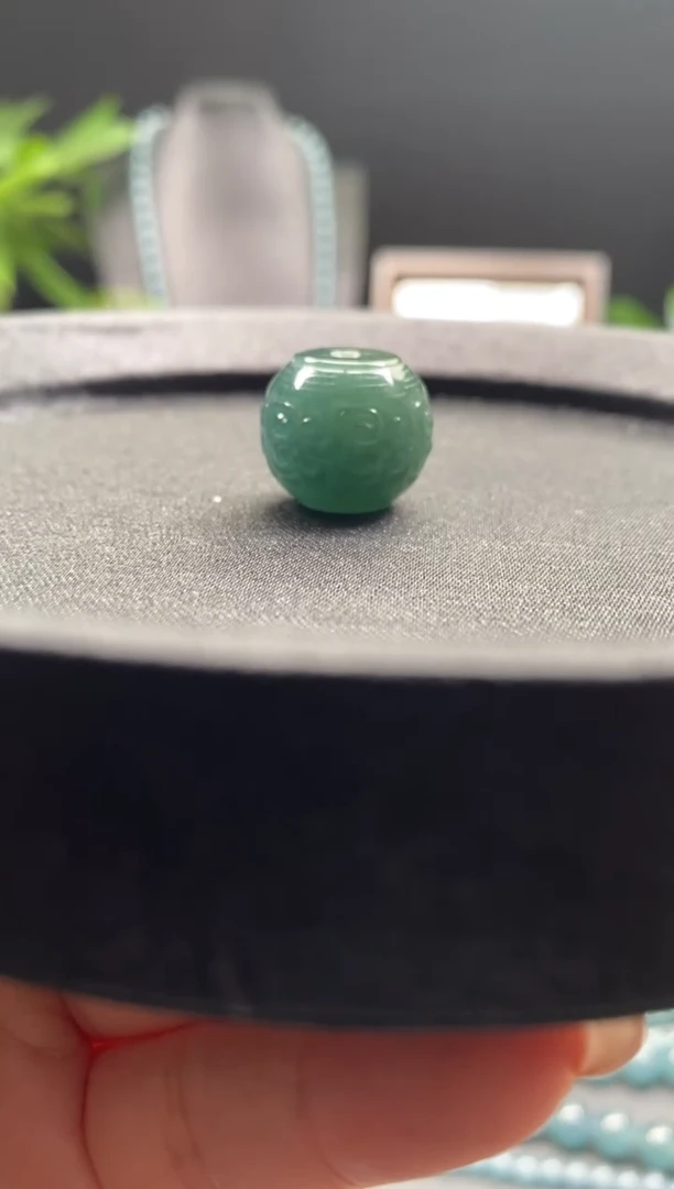 未镶嵌手链翡翠散珠卡17mm左右雕刻珠