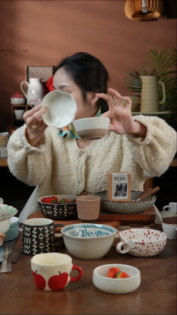 瓷片小酱碗+花边碟 2件套 微瑕 凑满20发货