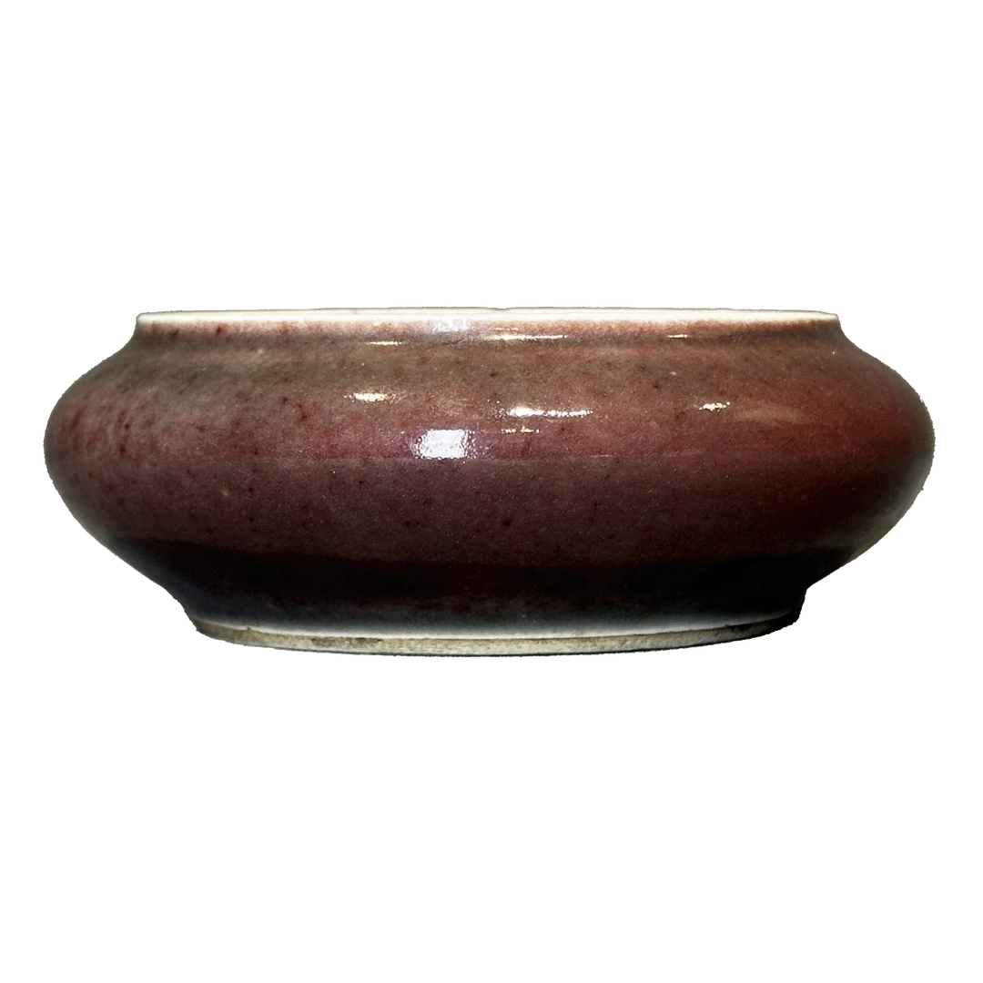 25021132y祭红釉笔洗