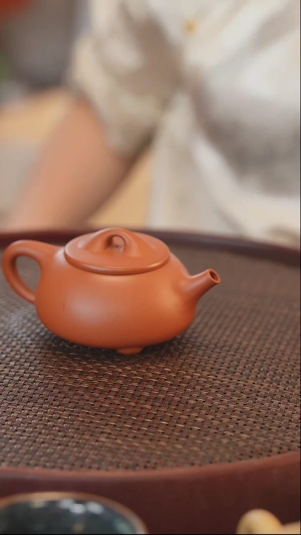 茶壶紫砂景舟石瓢 朱泥 160cc