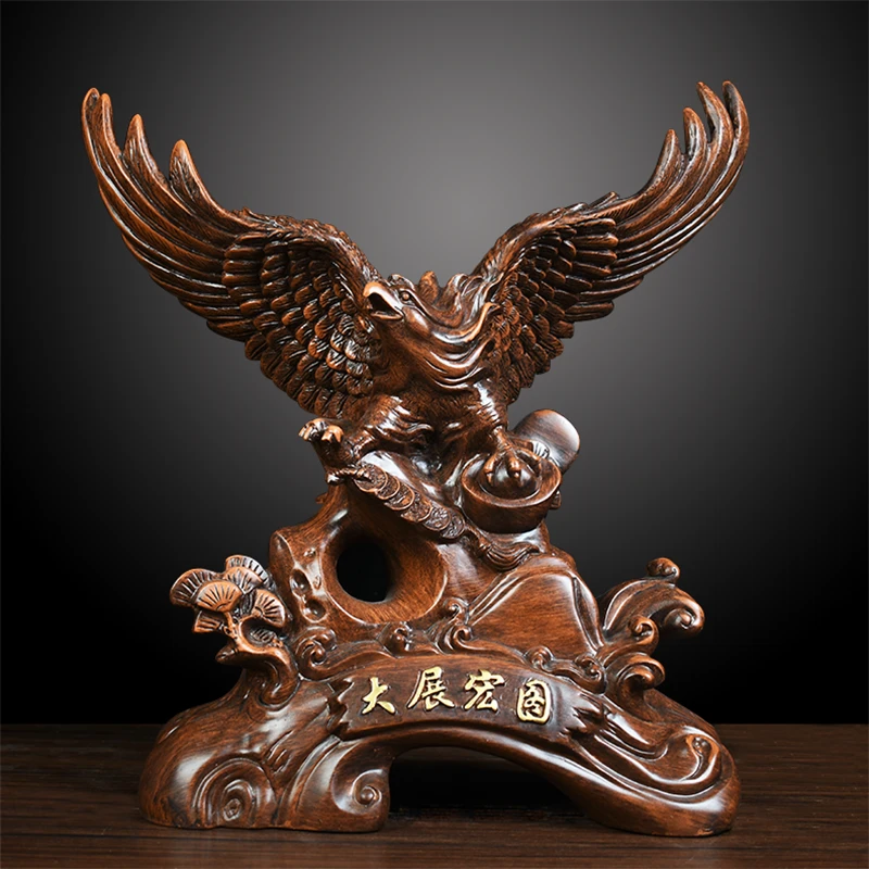 大展宏图老鹰摆件公司老板领导办公桌客厅装饰开业礼品长25高26cm