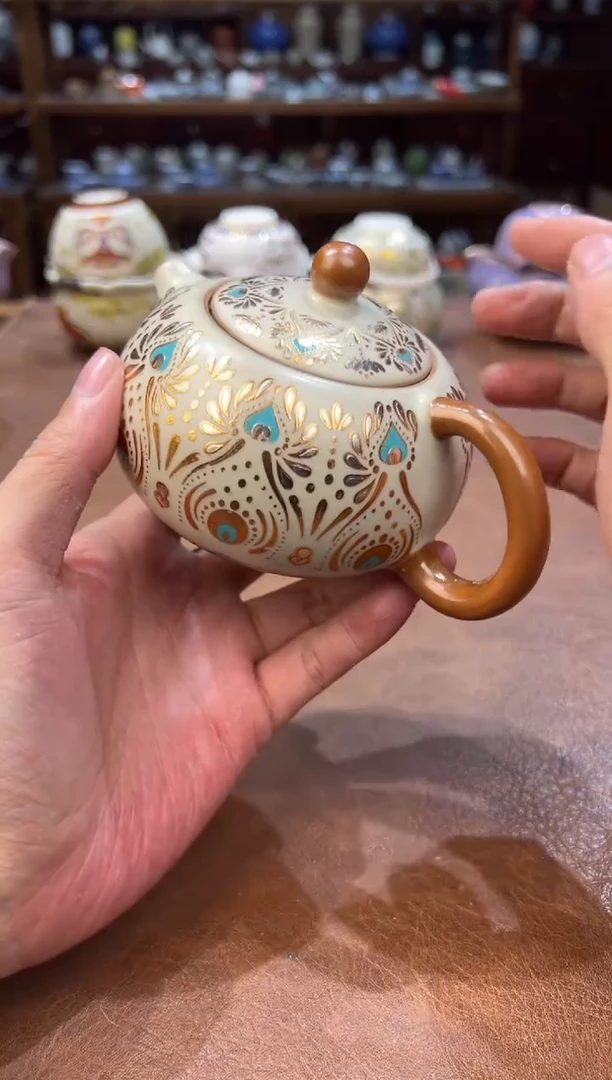真的很便宜超好看会开片的旅行茶具