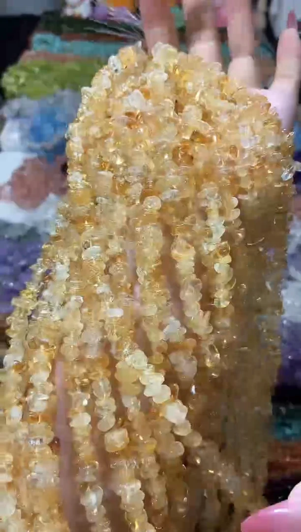 水晶珠宝半成品未镶嵌黄水晶