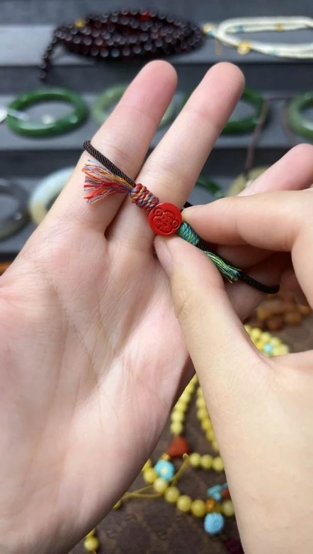 天然辰砂朱砂手绳猴XSZS