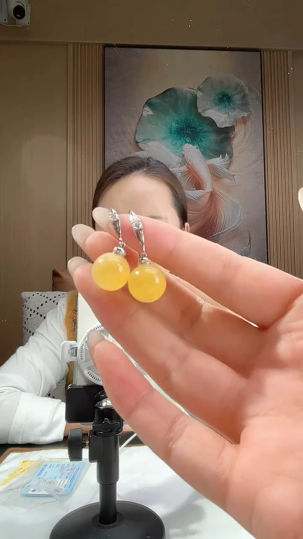 琥珀颈饰银S925镶嵌思*2026010201多样性发一