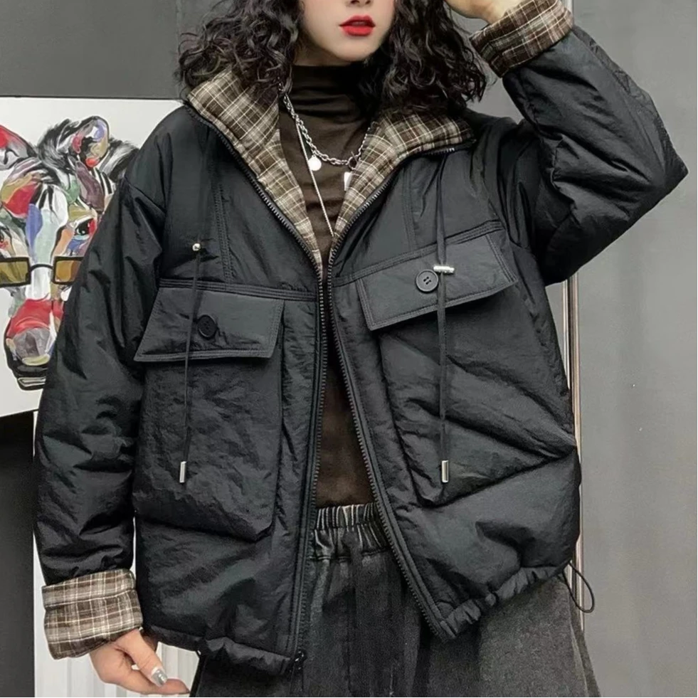 8144新款加厚冬季休闲百搭减龄气质棉服