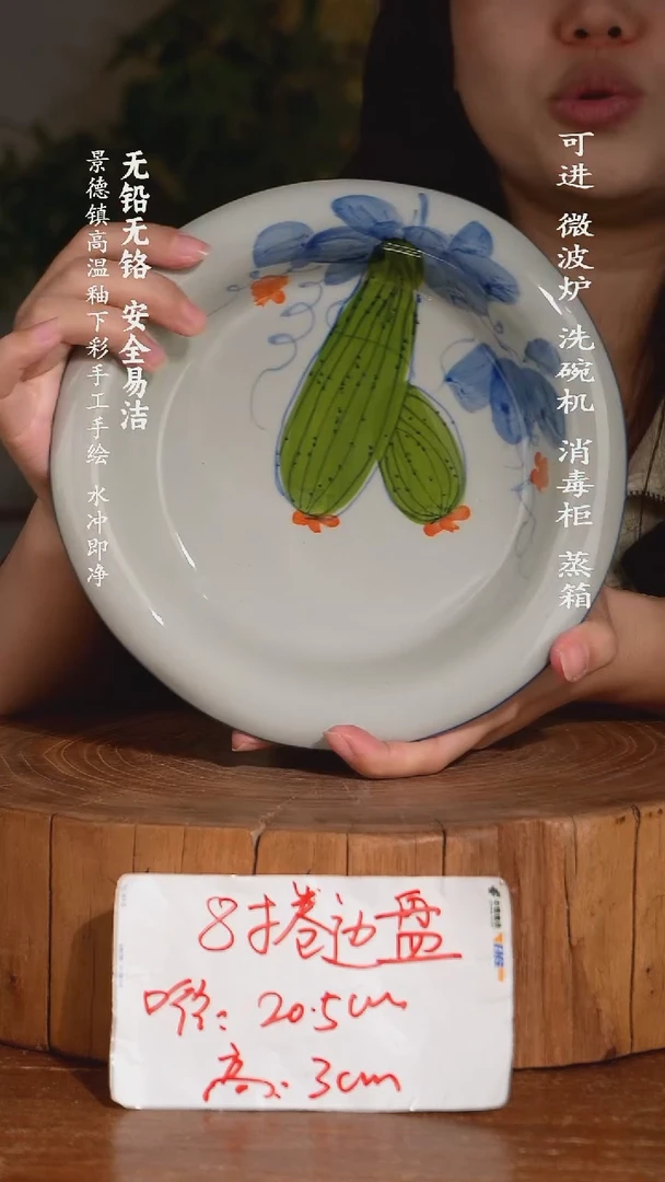 碗陶瓷景德镇高温瓷釉下彩手绘陶瓷