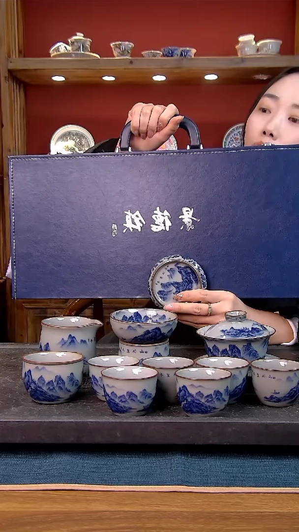 礼盒款11件套 老陶泥开片纹陶瓷茶具