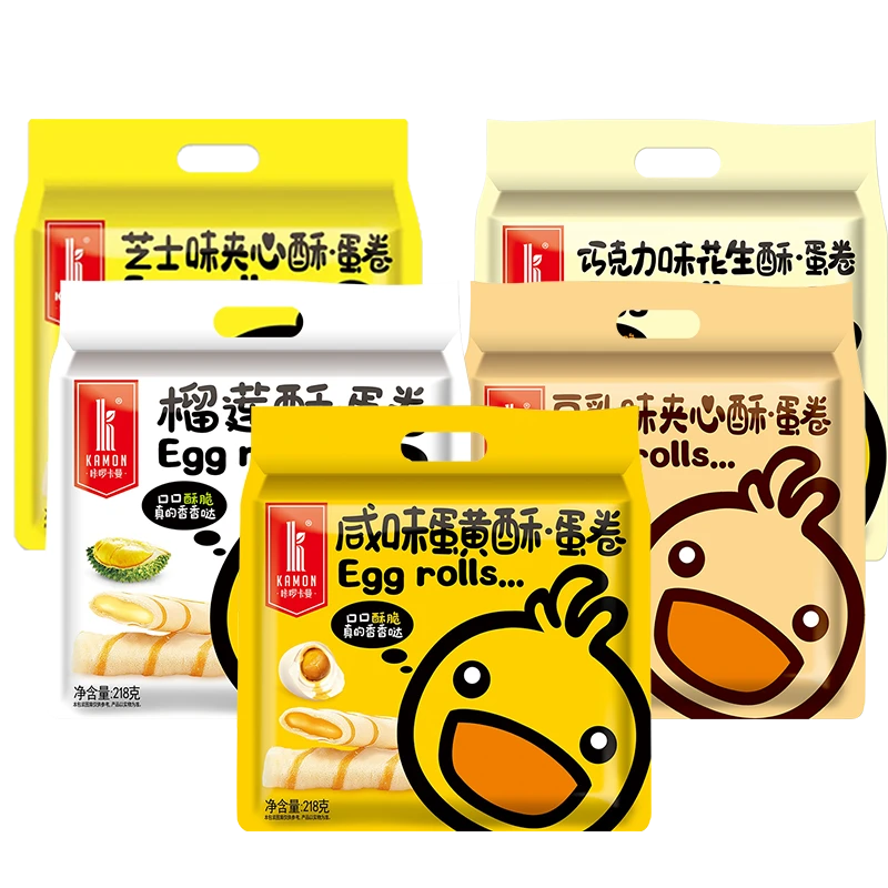 咔啰卡曼218小黄鸭夹心蛋卷口味严选