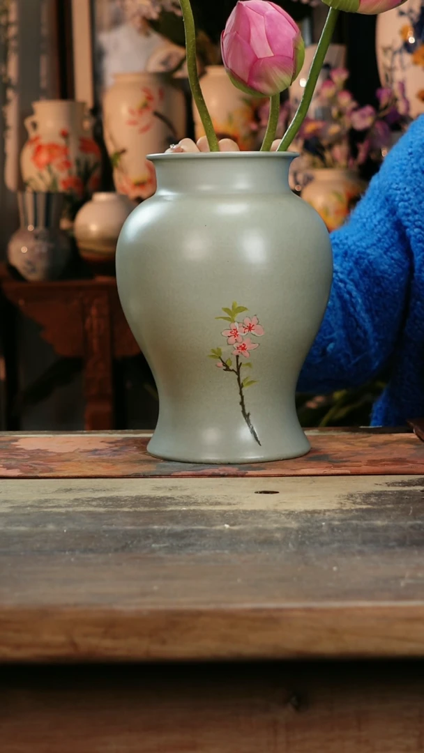 【闪购商品】瓷片景德镇纯手工釉下彩精品花瓶