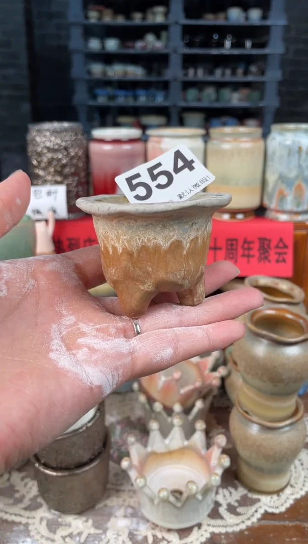 瓷片554知木小芳花盆