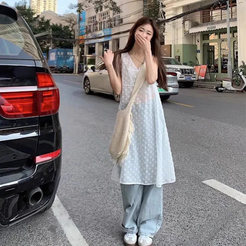 大码女胖妹妹蕾丝吊带连衣裙早春叠穿外穿罩裙