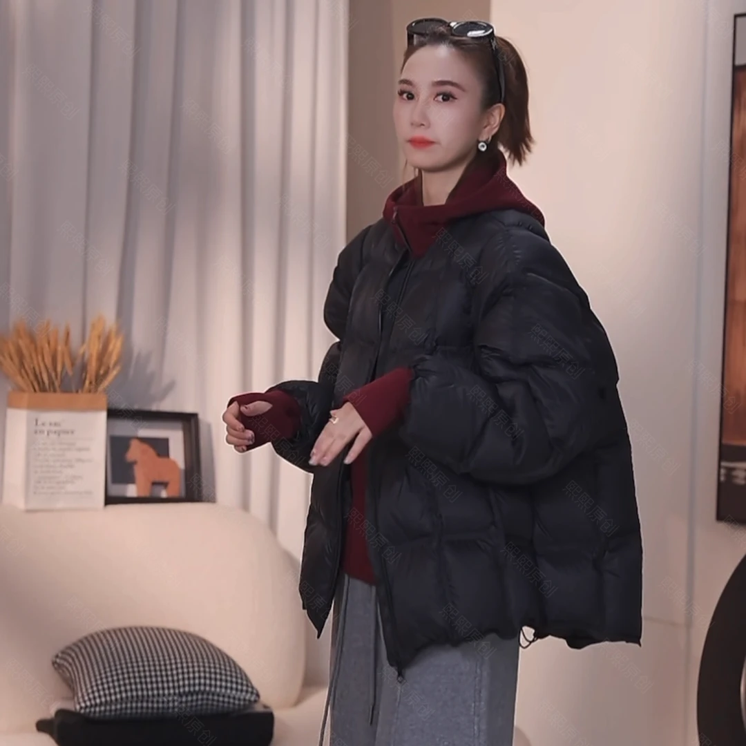 XX.YX（云朵格调）冬季新款加厚云朵方格90-白鸭绒外套87323