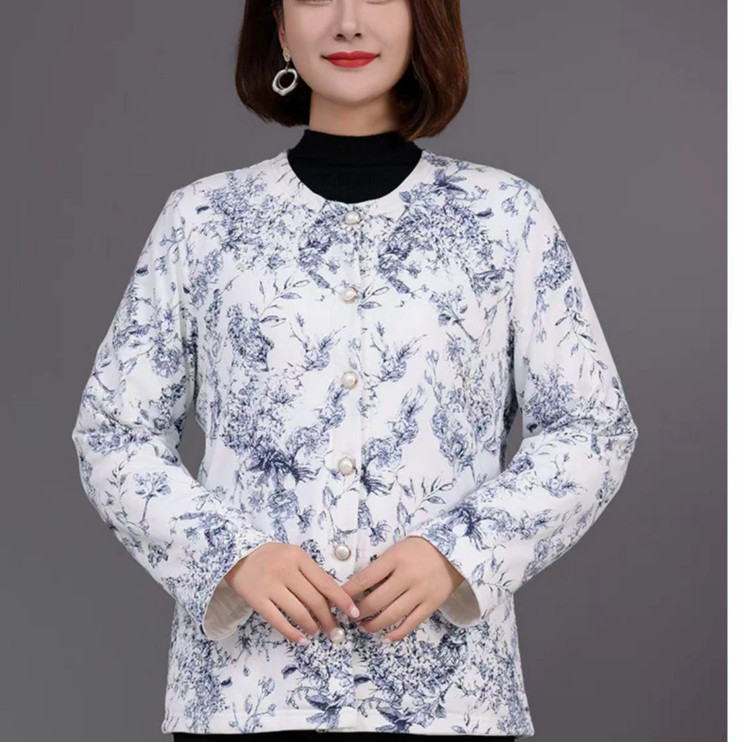 【开业庆典秋冬季新品】-贵妇蚕丝棉衣外套