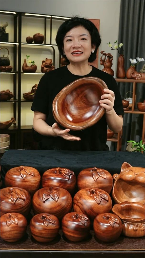 木香樟木手工果盘286