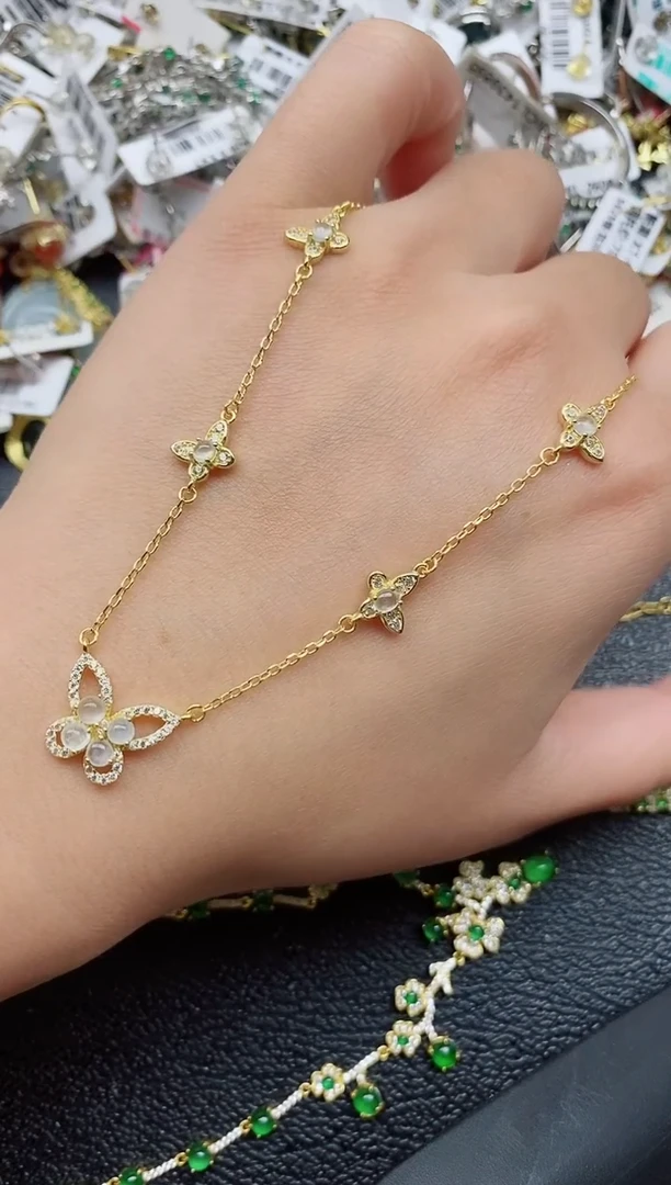 银S925镶嵌戒指翡翠1