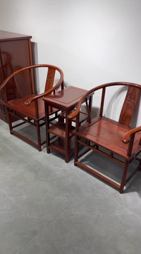 花梨木类成套家具圈椅尺寸58*45*42坐高82总高