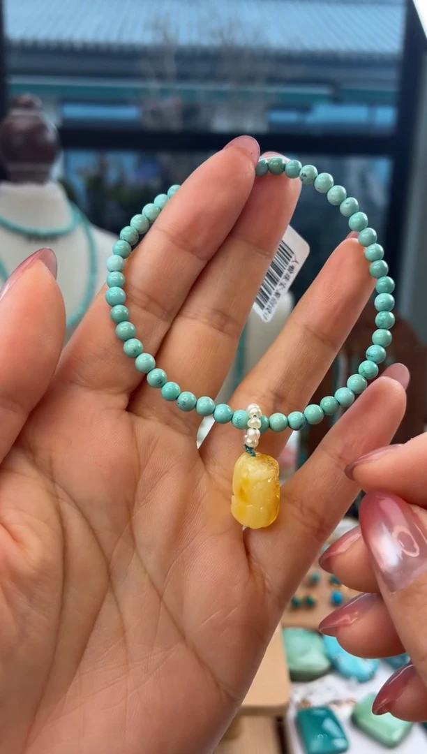 未镶嵌绿松石手串1