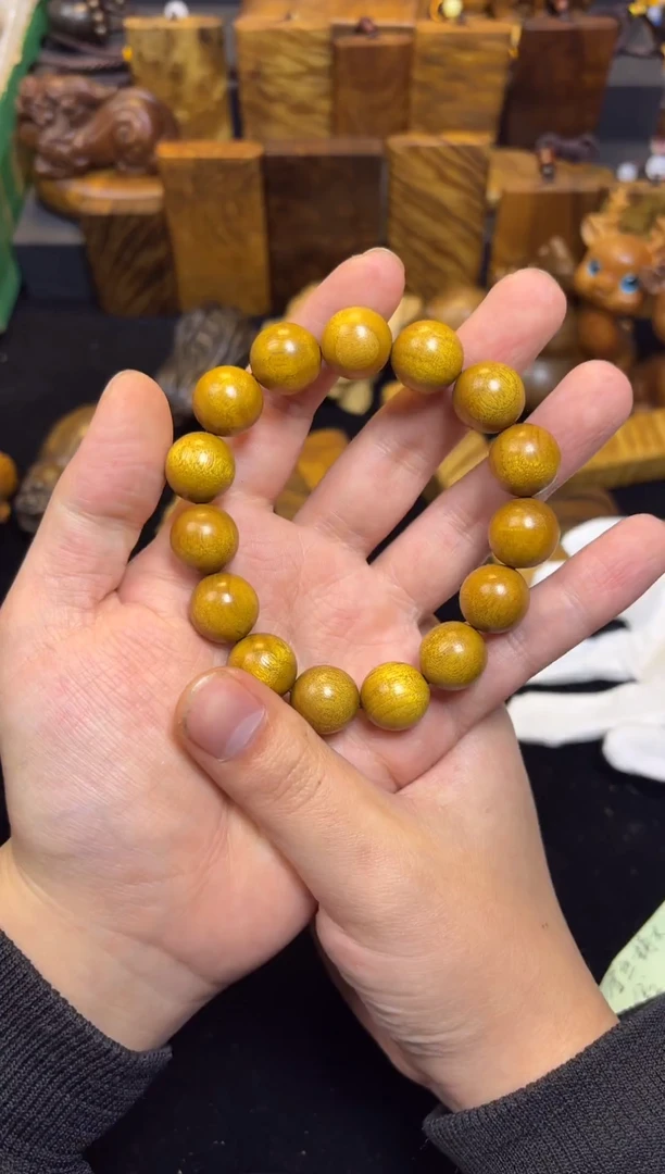 【闪购商品】楠木（金丝楠）手串/手链1.5帝王黄手串65