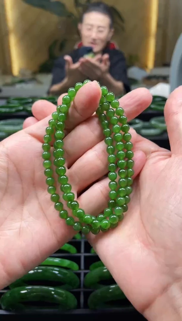 和田玉（碧玉）未镶嵌颈饰k6妈妈链（多样性发一）