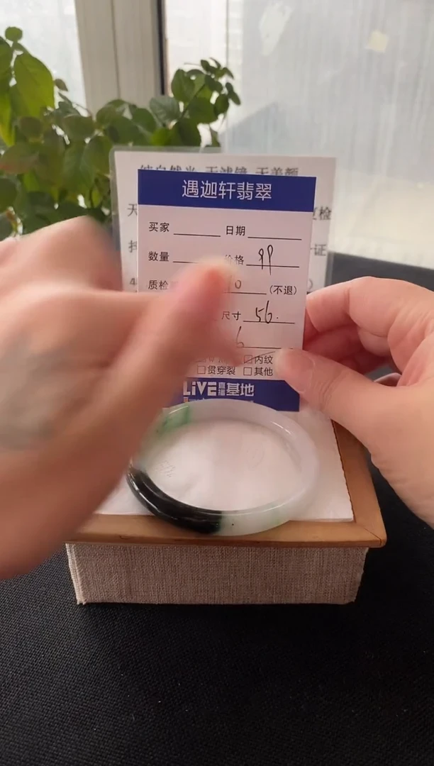 未镶嵌手镯翡翠56.3圈口A06编码