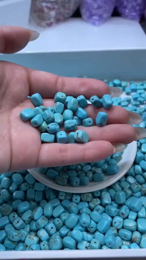 未镶嵌颈饰玛瑙/玉髓w1192绿*松随型9*6mm*10颗