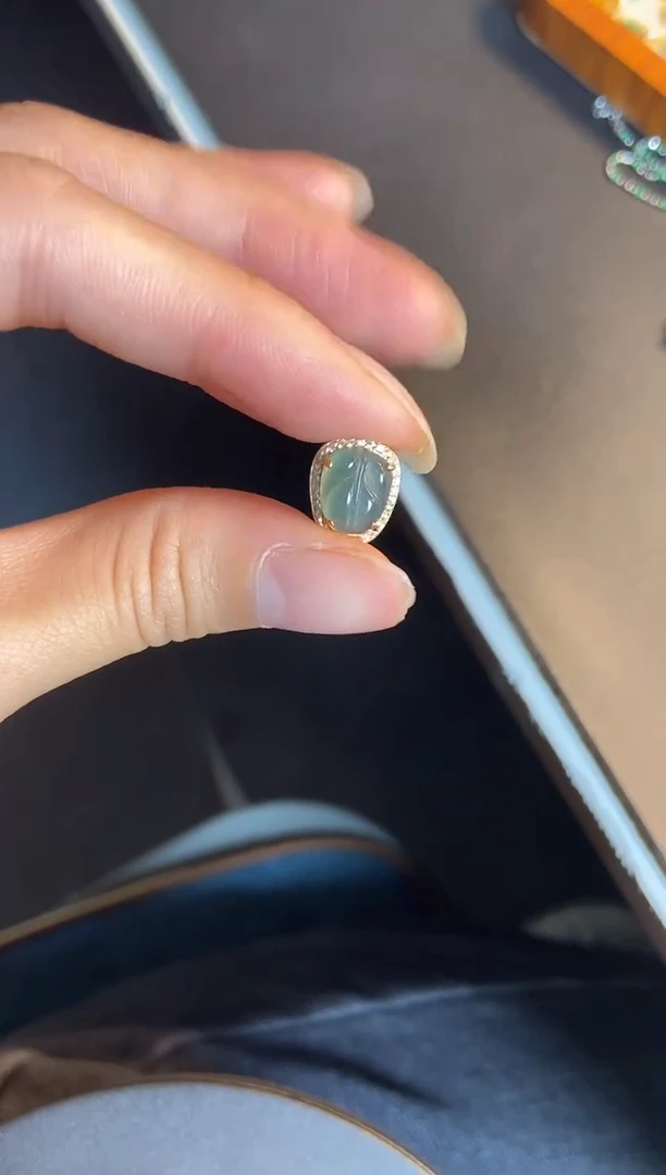 吊坠(不含链)银S925镶嵌翡翠1