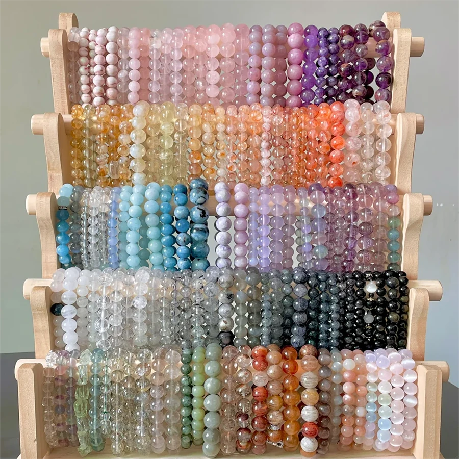 【1号】水晶玉石手串单圈双圈手链女款式尺寸齐全多样性