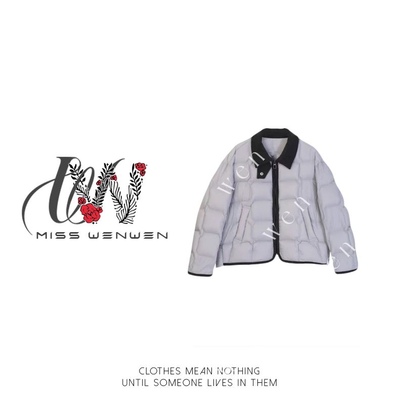 【文文专属】欧若风简约宽松廓形翻领轻薄款鹅绒服/83015