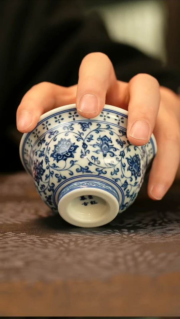中式垂虹慕古双狮缠枝莲压手