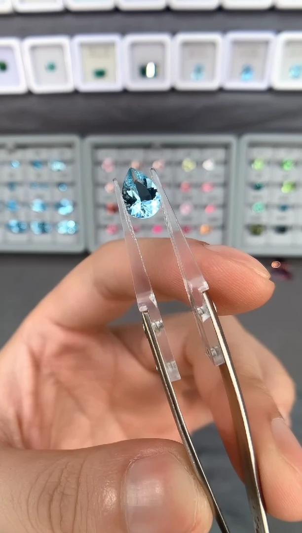 【闪购商品】定制海蓝宝石裸石未镶嵌1.27ct
