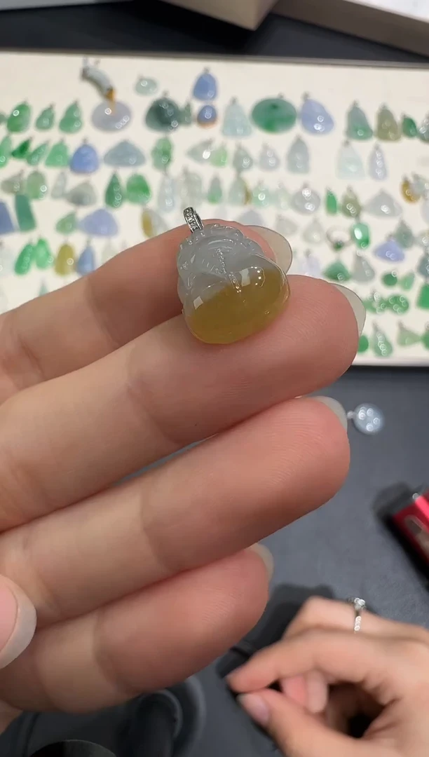 颈饰18K金镶嵌翡翠X1215-1501-531