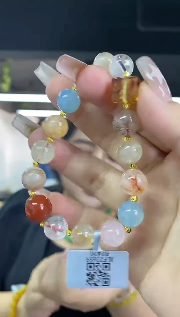 水晶手串未镶嵌多样性发其一颜色微差