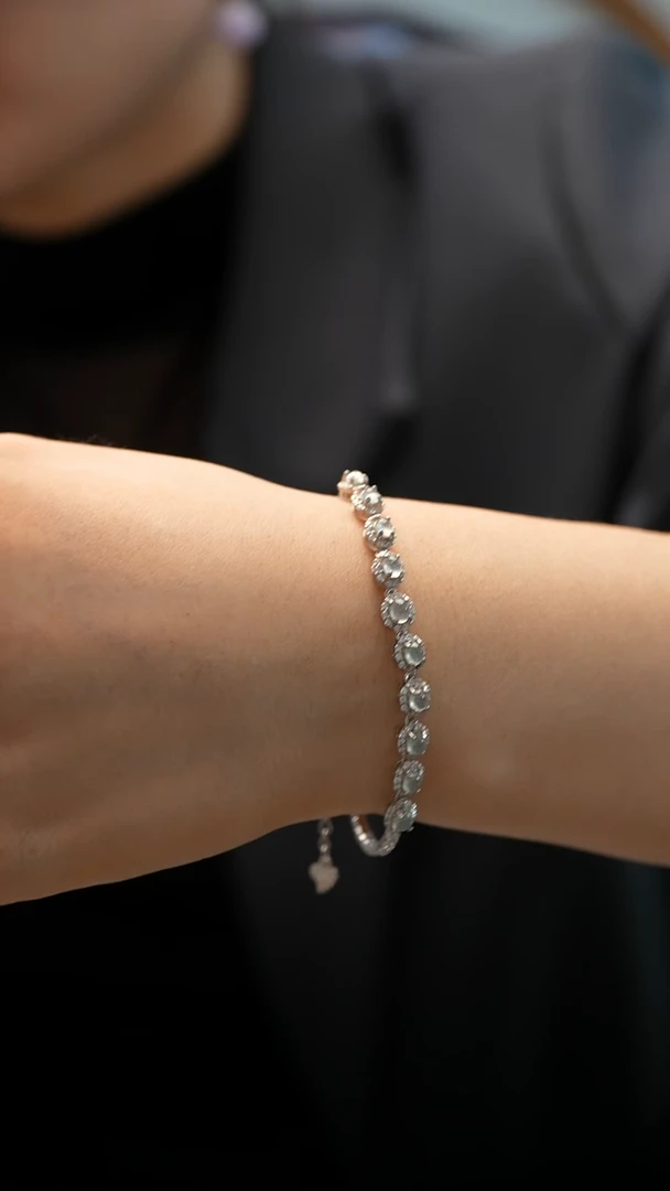 银S925镶嵌手链翡翠手链