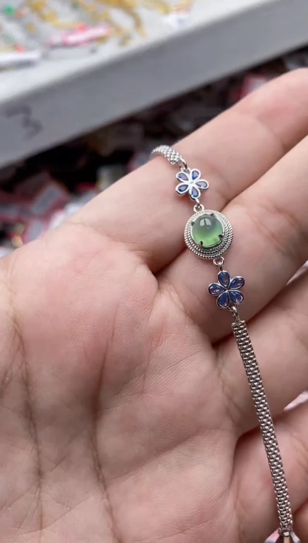 【闪购商品】翡翠戒指银S925镶嵌4444---6