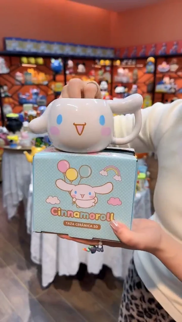 瓷片@@玉桂狗翘耳陶瓷水杯